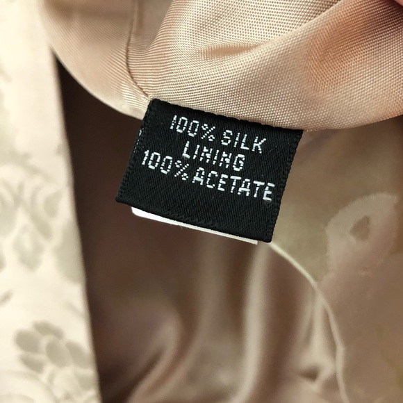 Ellen Tracy evening coat, jacquard silk rose gold - Picture 12 of 12